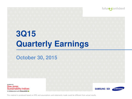 Thumbnail Samsung SDI Quarterly Report 2015-q3