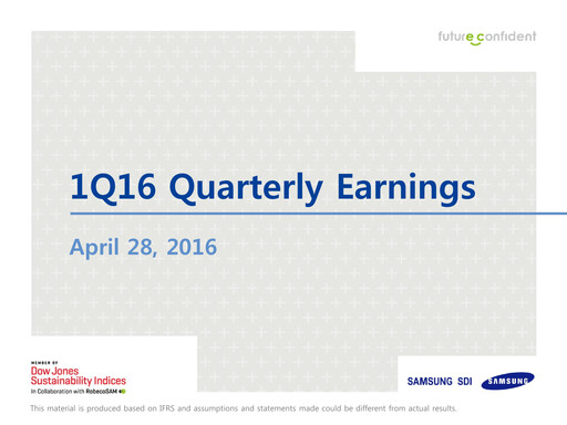 Thumbnail Samsung SDI Quarterly Report 2016-q1