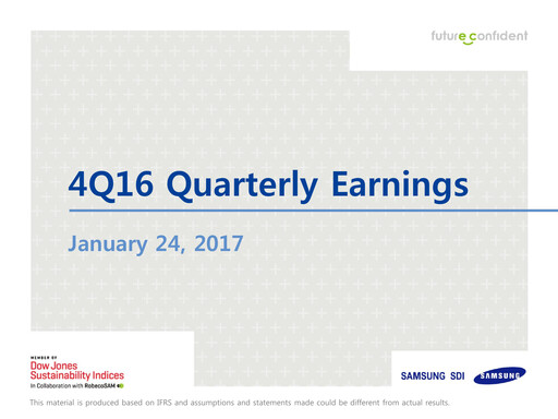 Thumbnail Samsung SDI Quarterly Report 2016-q4