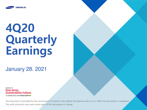 Thumbnail Samsung SDI Quarterly Report 2020-q4