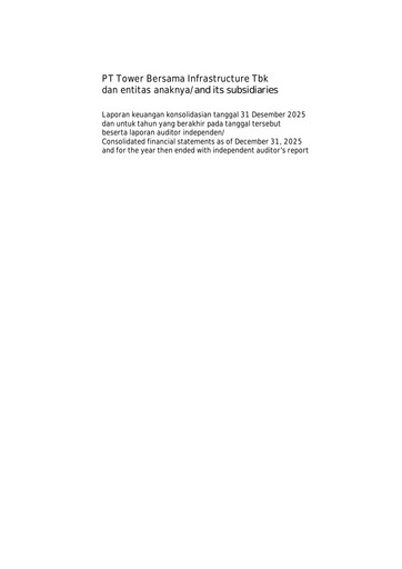 Thumbnail Tower Bersama Infrastructure
 Financial Statement 2025