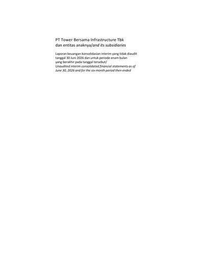 Thumbnail Tower Bersama Infrastructure
 Half-year Report 2026-h1