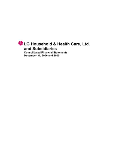 Thumbnail LG Household & Health Care
 Financial Statement 2006