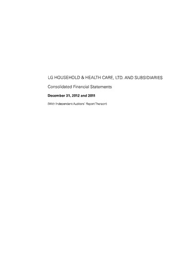 Thumbnail LG Household & Health Care
 Financial Statement 2012