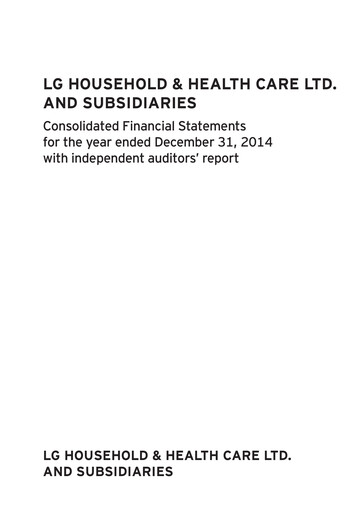 Thumbnail LG Household & Health Care
 Financial Statement 2014