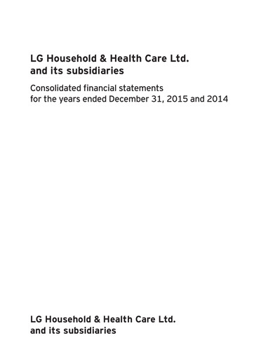 Thumbnail LG Household & Health Care
 Financial Statement 2015