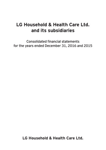 Thumbnail LG Household & Health Care
 Financial Statement 2016