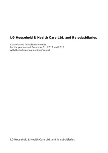 Thumbnail LG Household & Health Care
 Financial Statement 2017