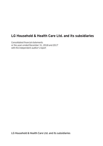 Thumbnail LG Household & Health Care
 Financial Statement 2018