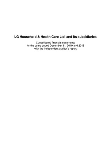 Thumbnail LG Household & Health Care
 Financial Statement 2019