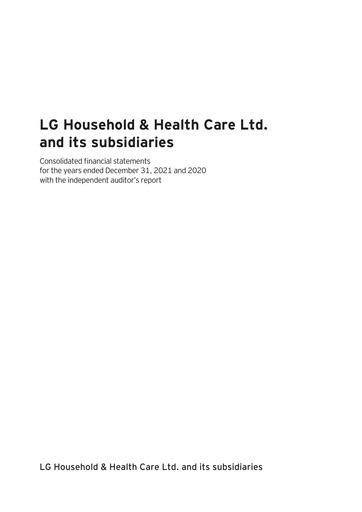 Thumbnail LG Household & Health Care
 Financial Statement 2021