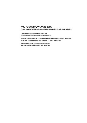 Thumbnail Pakuwon Jati Tbk Financial Statement 2007