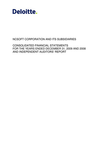 Thumbnail NCsoft Financial Statement 2008-2009