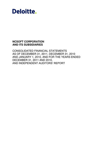 Thumbnail NCsoft Financial Statement 2010-2011