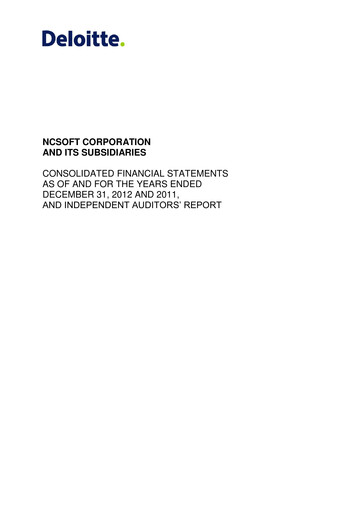 Thumbnail NCsoft Financial Statement 2011-2012