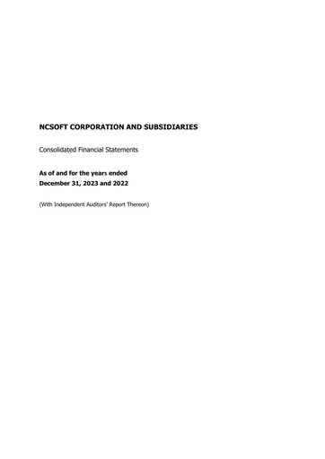 Thumbnail NCsoft Financial Statement 2022-2023