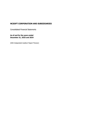 Thumbnail NCsoft Financial Statement 2024-2025