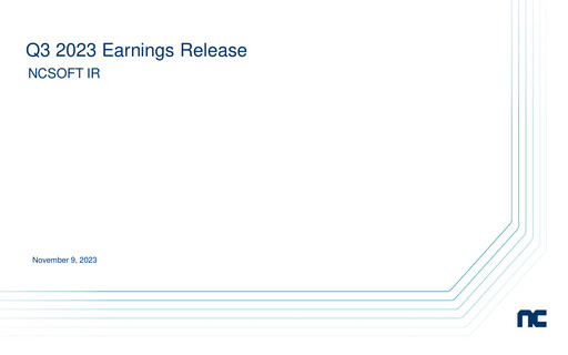 Thumbnail NCsoft Quarterly Report 2023-q3