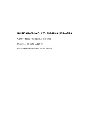 Thumbnail Hyundai Mobis
 Financial Statement 2019