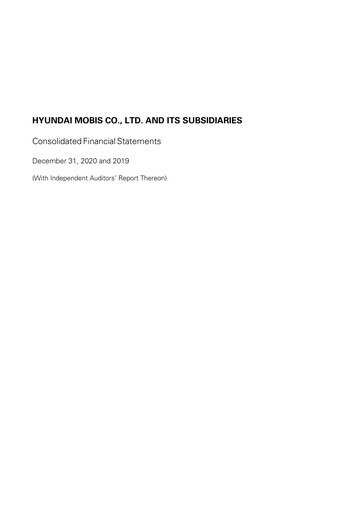 Thumbnail Hyundai Mobis
 Financial Statement 2020