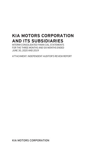 Thumbnail Kia Half-year Report 2020-h1