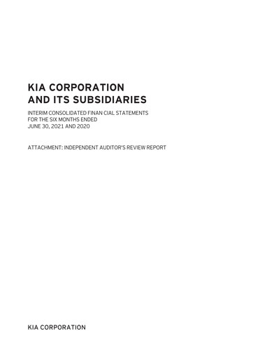 Thumbnail Kia Half-year Report 2021-h1