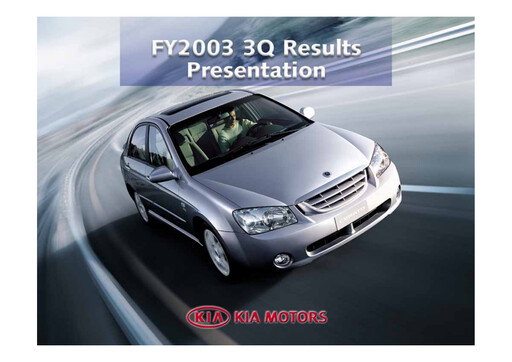 Thumbnail Kia Quarterly Report 2003-q3