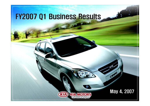 Thumbnail Kia Quarterly Report 2007-q1