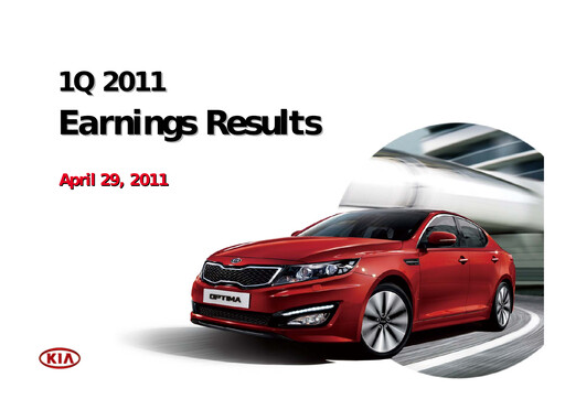 Thumbnail Kia Quarterly Report 2011-q1