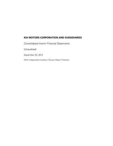 Thumbnail Kia Quarterly Report 2012-q3