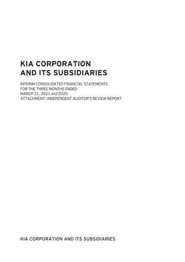 Thumbnail Kia Quarterly Report 2021-q1