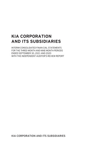 Thumbnail Kia Quarterly Report 2021-q3