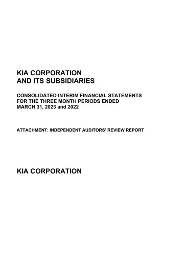 Thumbnail Kia Quarterly Report 2023-q1