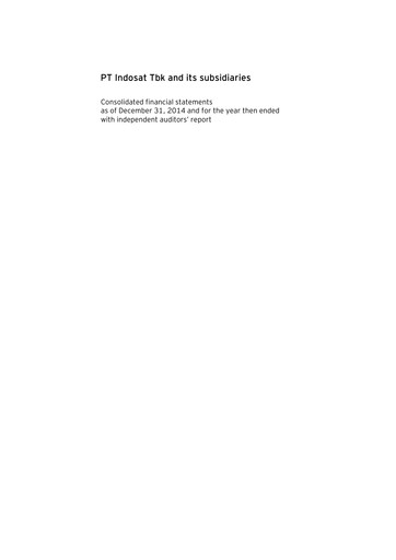 Thumbnail Indosat Financial Statement 2014