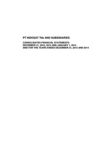 Thumbnail Indosat Financial Statement 2015