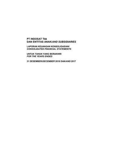 Thumbnail Indosat Financial Statement 2018