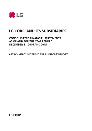 Thumbnail LG Corp
 Financial Statement 2016