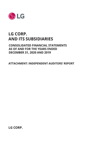 Miniature LG Corp
 Bilan financier 2020