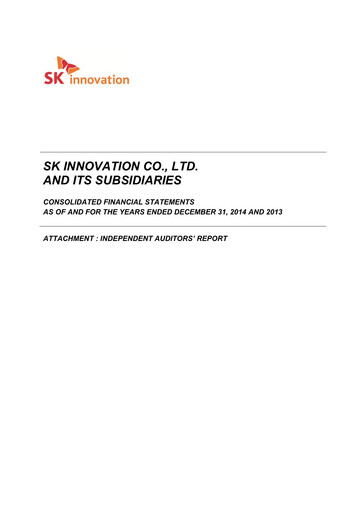 Thumbnail SK Innovation Financial Statement 2014