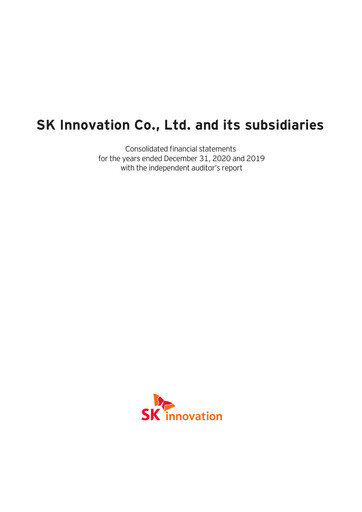 Thumbnail SK Innovation Financial Statement 2020