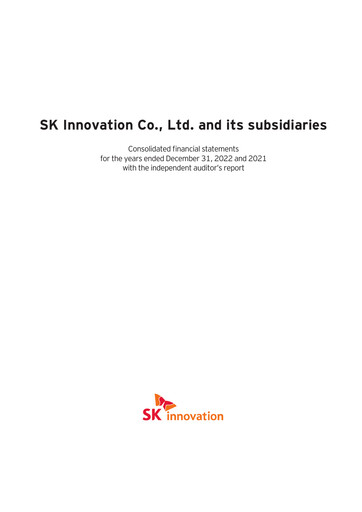 Thumbnail SK Innovation Financial Statement 2022