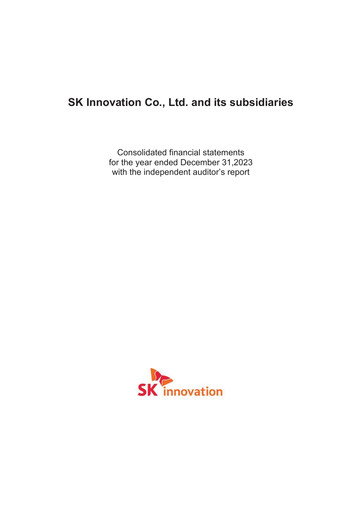 Thumbnail SK Innovation Financial Statement 2023