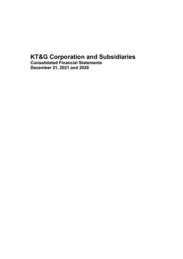 Thumbnail KT&G (Korea Tobacco) Financial Statement 2021