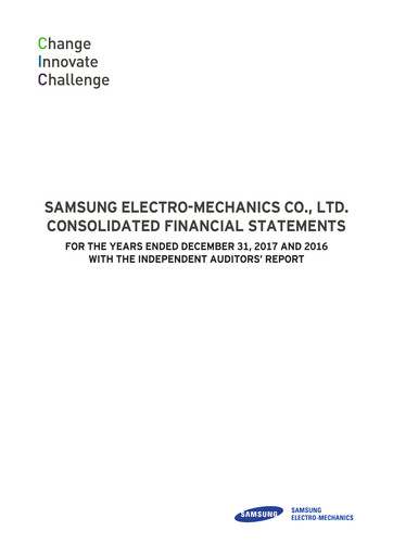 Thumbnail Samsung Electro-Mechanics
 Financial Statement 2017