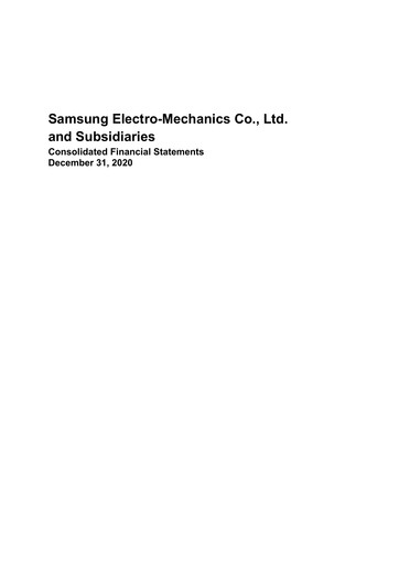 Thumbnail Samsung Electro-Mechanics
 Financial Statement 2020