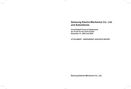 Thumbnail Samsung Electro-Mechanics
 Financial Statement 2025