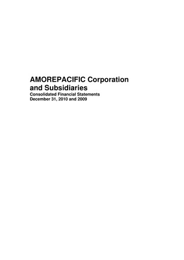 Thumbnail Amorepacific Financial Statement 2010