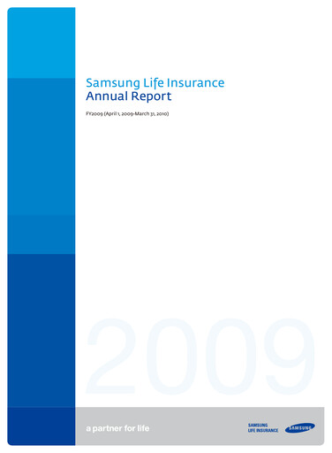 Miniature Samsung Life Insurance
 Rapport annuel 2009