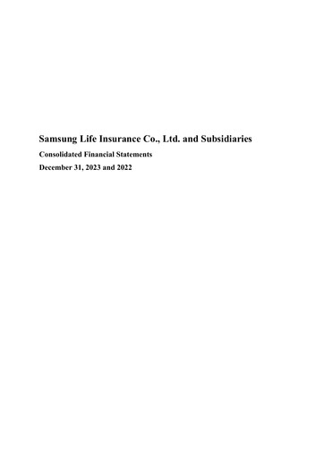 Thumbnail Samsung Life Insurance
 Financial Statement 2023