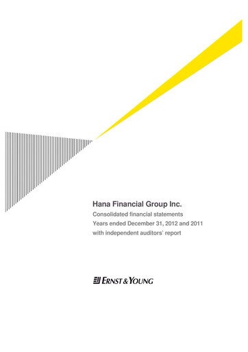 Vorschaubild Hana Financial Group Finanzmitteilung 2012